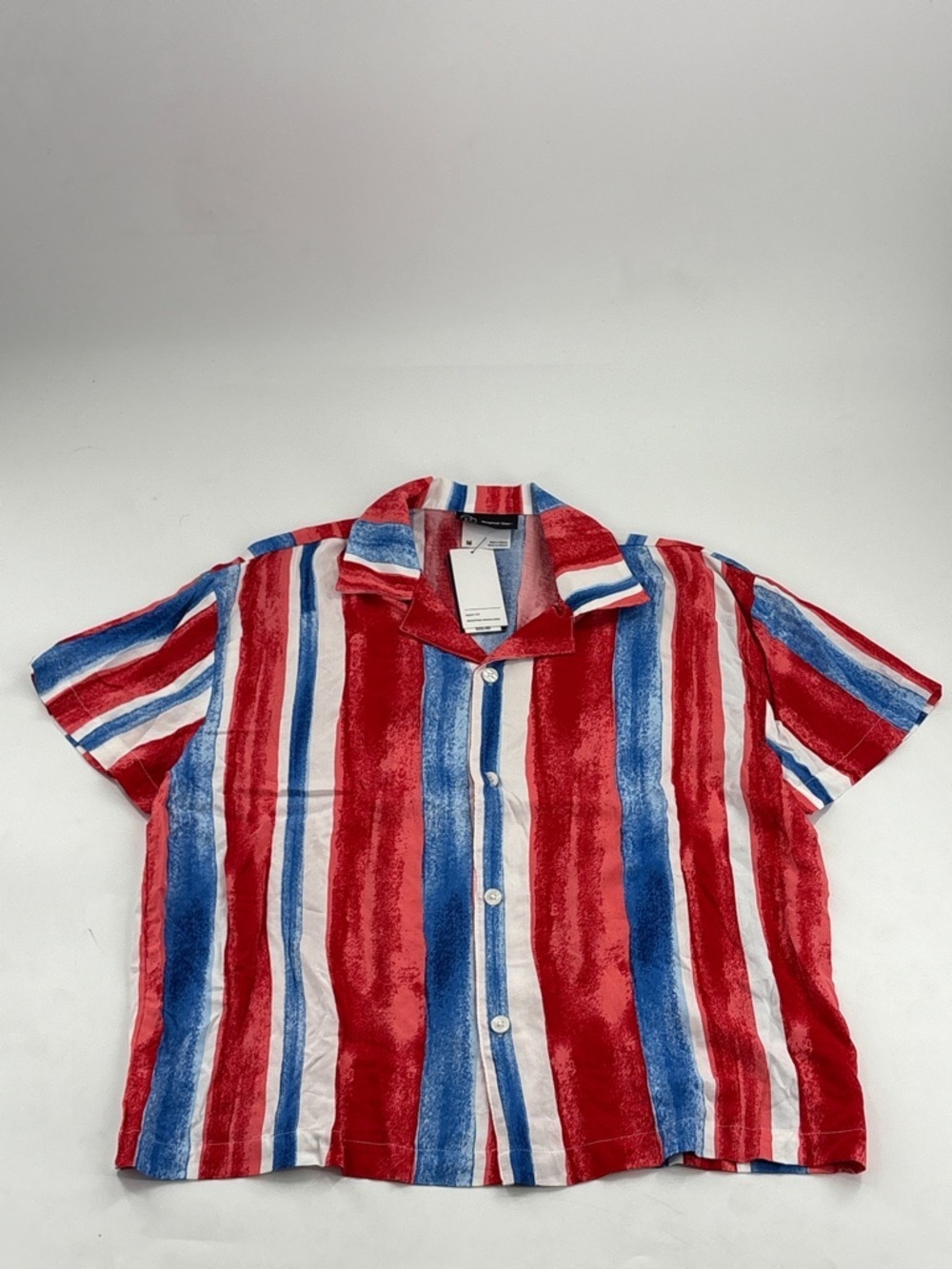 Original Use Red, Blue & White Striped Boxy Memorial Day Shirt - Picture 2 of 7
